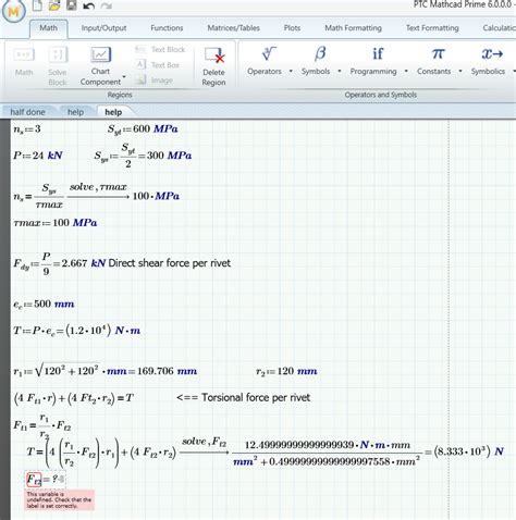 solving 2 unknown variables with 2 equations - PTC