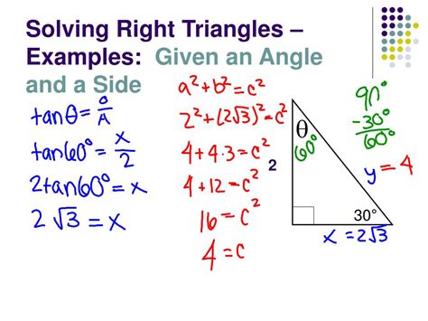 Solving A Right Angle Triangle