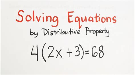 Solving Equations Using Distributive Property Worksheet
