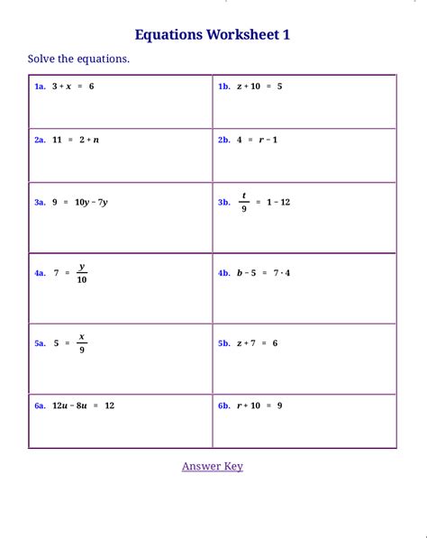 Solving Equations Worksheet Answers Excelguider Com Solving Equations Activity Worksheet - Solving Equations Activity Worksheet