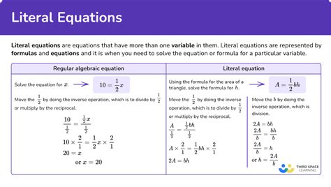 Solving Linear Equations And Literal Equations Puzzles