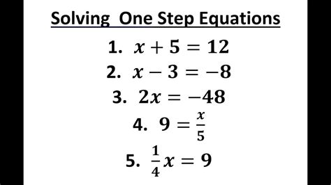 Solving One Step Equations Definition Steps Rules Examples One Step Equation Division - One Step Equation Division