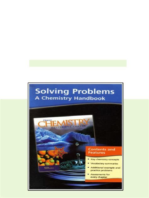 Solving Problems A Chemistry Handbook Answer Key