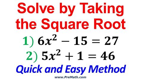 Solving Quadratics By Taking Square Roots Khan Academy Solving Equations Using Square Roots Worksheet - Solving Equations Using Square Roots Worksheet