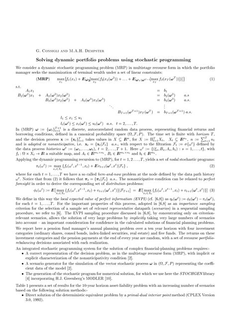 Solving Stochastic Dynamic Programming Problems A Mixed