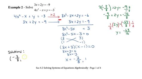 Solving Systems Of Equations Algebraically And Graphically Solving Linear Systems Algebraically Worksheet - Solving Linear Systems Algebraically Worksheet