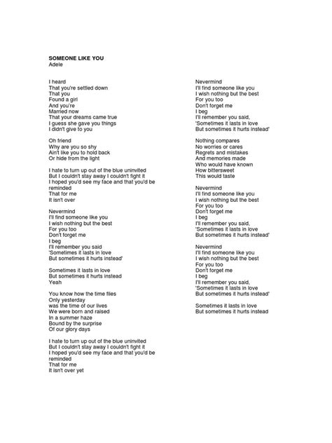 Someone Like U Lyrics