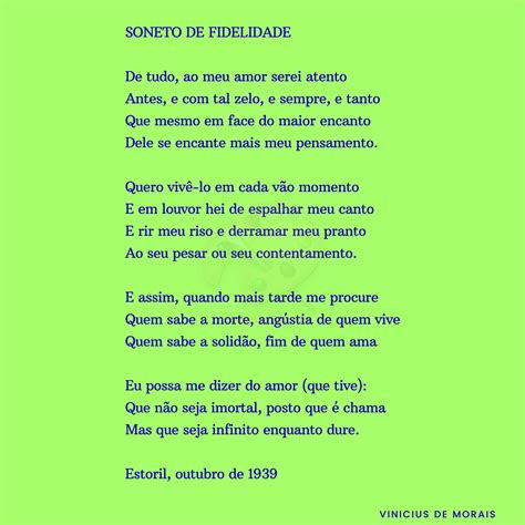 Soneto Da Fidelidade