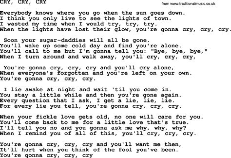 song cry lyrics