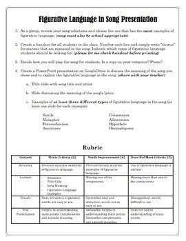 Song Four Figurative Language
