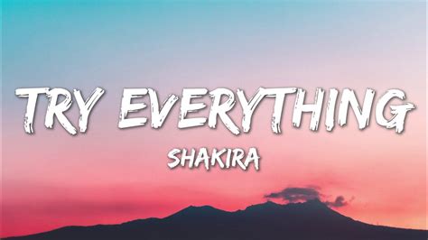 Song Try Everything Lyrics