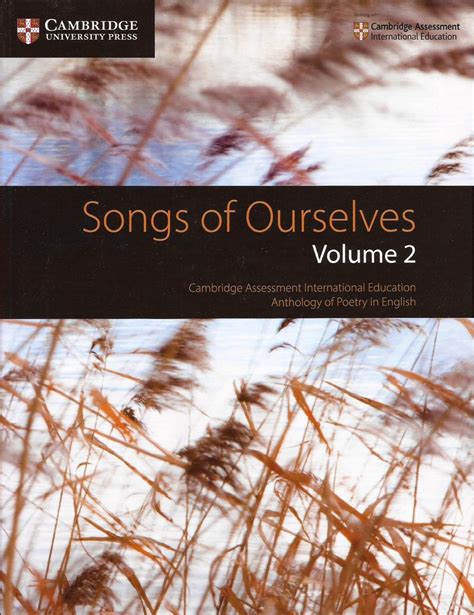 Full Download Songs Of Ourselves Volume 2 Question Bank For Igcse 77 Igcse Exam Style Questions On 14 Set Poems For 2016 2018 