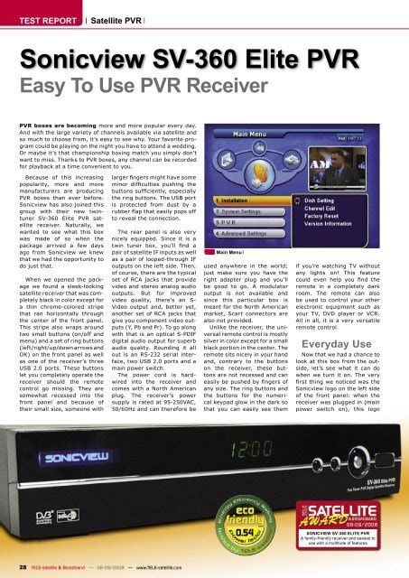 Read Online Sonicview Sv 360 Elite 