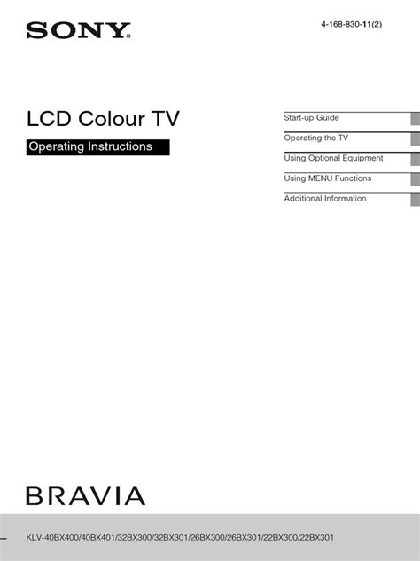 Sony Lcd Manual