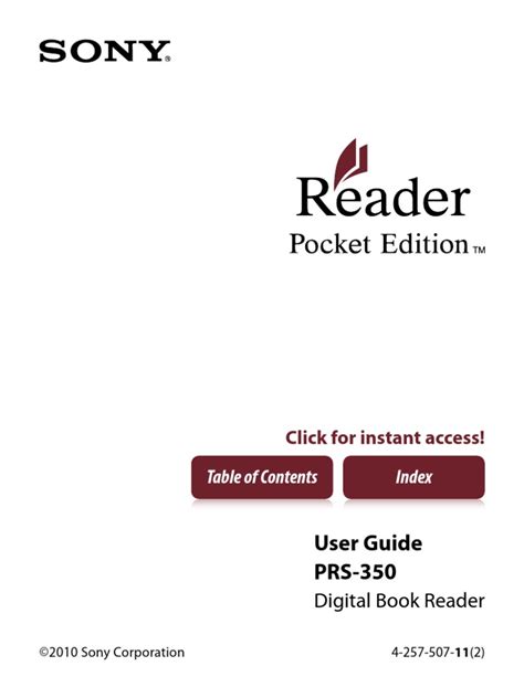 Download Sony Ereader Users Guide 
