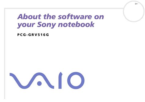 Read Sony Vaio Notebook User Guide Pcg Grv516G 