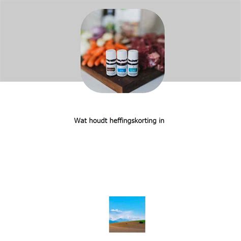 soorten heffingskortingen