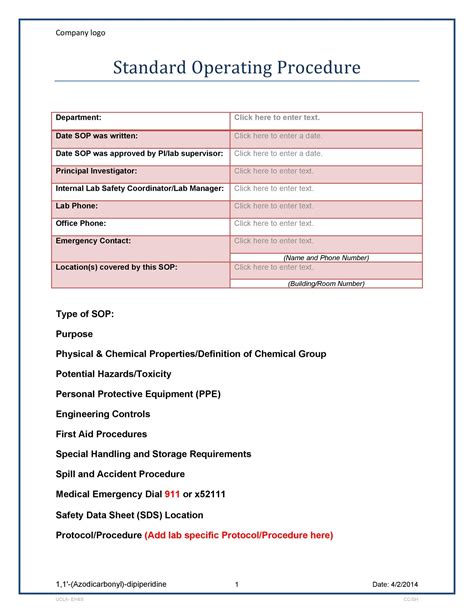 Download Sop Outline Template Feed Mill 