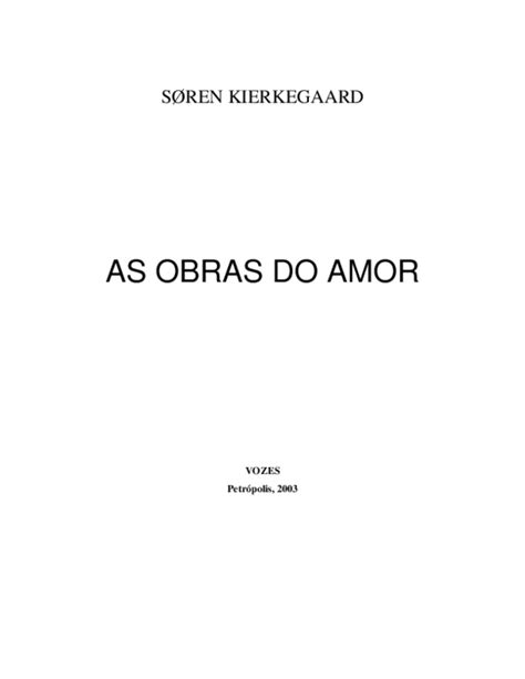 soren kierkegaard as obras do amor pdf