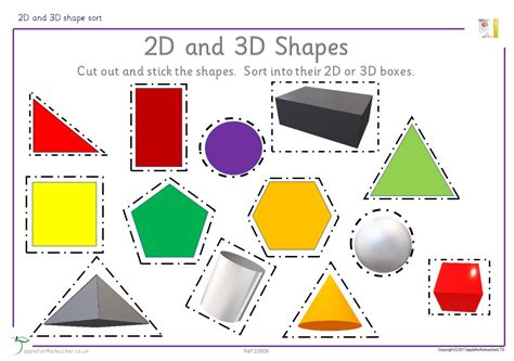 Sort 2d And 3d Shapes Interactive Worksheet Education 2d And 3d Shape Sort - 2d And 3d Shape Sort