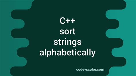 Sort Alphabetically In C