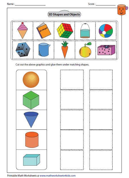 Sorting 3 Dimensional Shapes Worksheet For 2nd 3rd Shapes Worksheets For Grade 3 - Shapes Worksheets For Grade 3