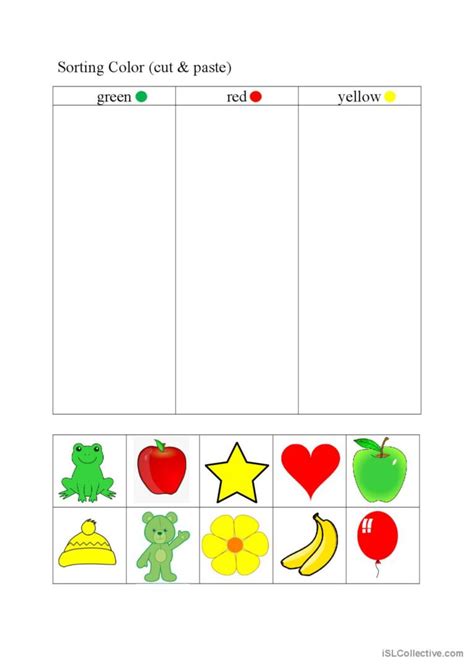 Sorting By Color Worksheets For Kindergarten Students K5 Sorting Worksheets For Preschool - Sorting Worksheets For Preschool
