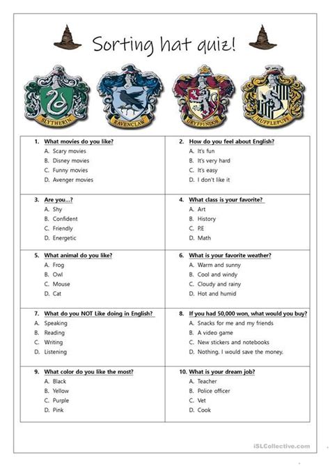 Sorting Hat Quiz