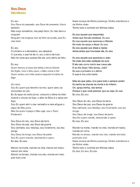 Sou Deus Letra