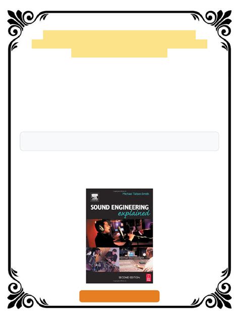 Sound Engineering Explained Second Edition