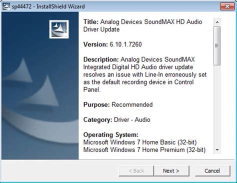 soundmax audio driver windows xp