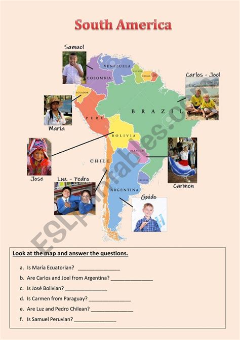 South America Worksheets South America Games And South South America Worksheet - South America Worksheet