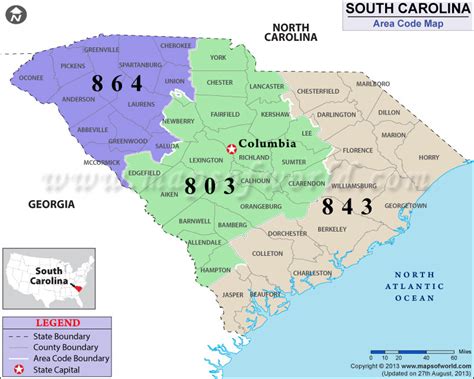 south carolina area code