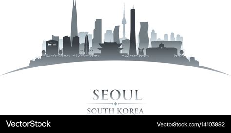 south korea skyline silhouette