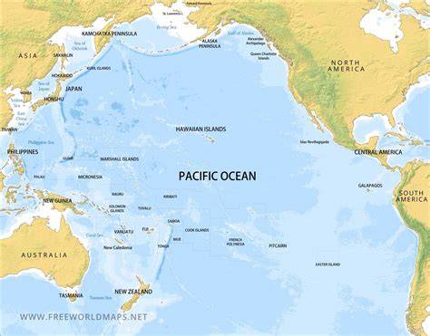 South Pacific Ocean Map