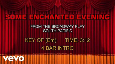 south pacific some enchanted evening karaoke