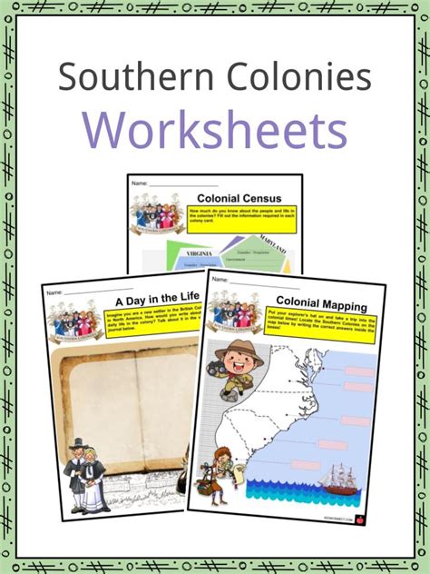 Southern Colonies Facts Amp Worksheets Kidskonnect Southern Colonies Worksheet - Southern Colonies Worksheet
