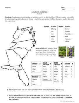 Southern Colonies Worksheet By The Harstad Collection Tpt Southern Colonies Worksheet - Southern Colonies Worksheet