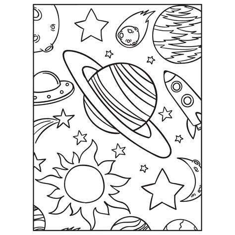 space coloring book for children fantastic outer