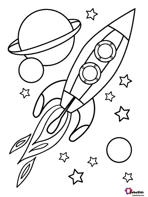 space coloring page
