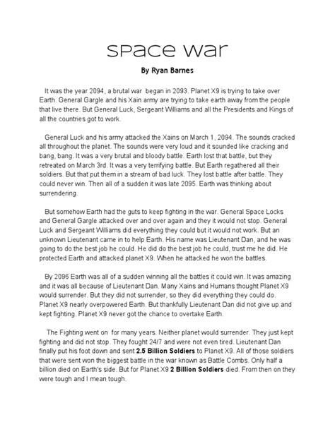 Space War Pdf