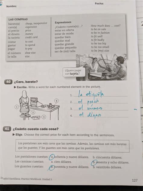 Spanish 2 D Practice Workbook Answers
