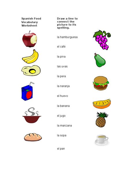 Spanish Food Vocabulary And Commands Activity Bundle Buen Buen Provecho Worksheet Answers - Buen Provecho Worksheet Answers