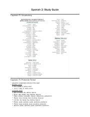 Full Download Spanish 2 Study Guide 