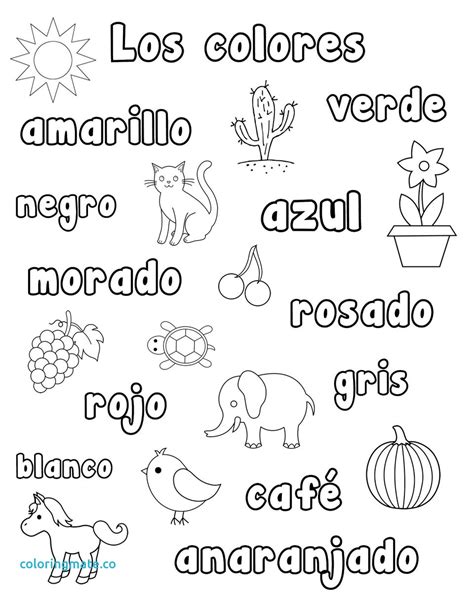 Read Online Spanish English Coloring Pages 