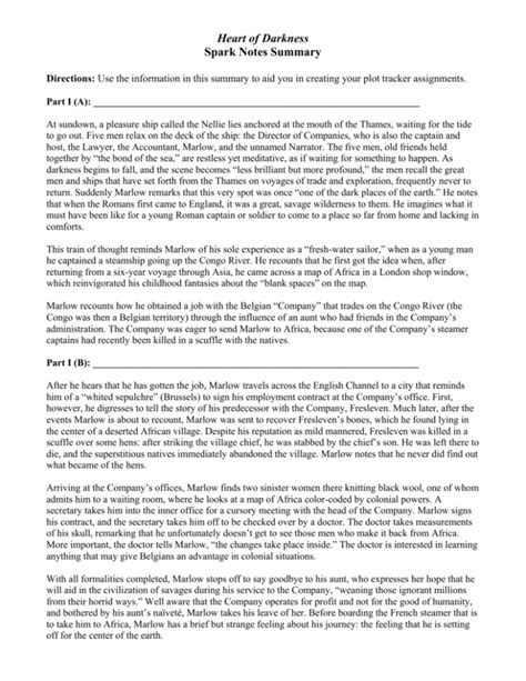 Spark Notes Heart Of Darkness