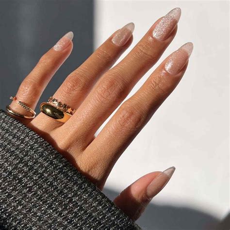 Sparkly Nude Nails