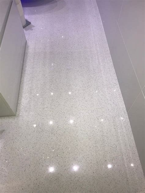 Sparkly White Floor Tiles