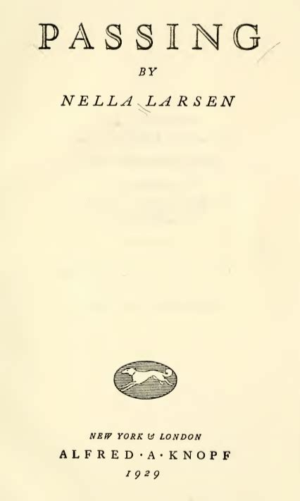 Sparknotes Passing Nella Larsen