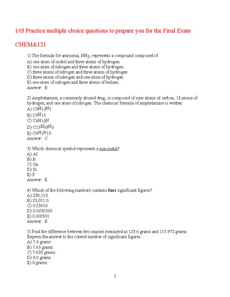 Speak Final Exam Multiple Choice With Answers